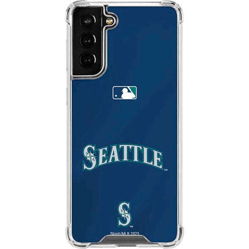 MLB Seattle Mariners Alternate/Away Jersey Galaxy S22 Plus Clear Case