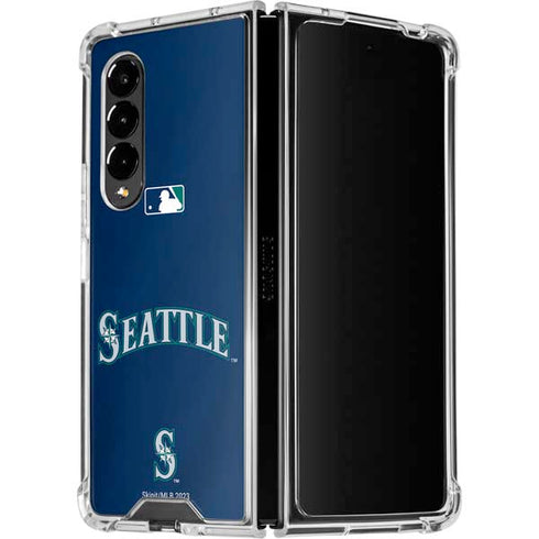 MLB Seattle Mariners Alternate/Away Jersey Galaxy Z Fold4 5G Clear Case