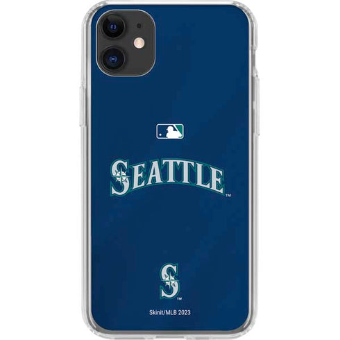 MLB Seattle Mariners Alternate/Away Jersey iPhone 11 Clear Case