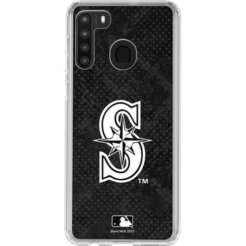 MLB Seattle Mariners Dark Wash Galaxy A21 Clear Case