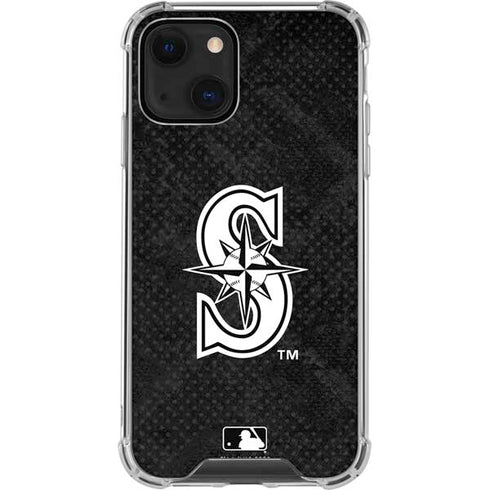MLB Seattle Mariners Dark Wash iPhone 13 Mini Clear Case