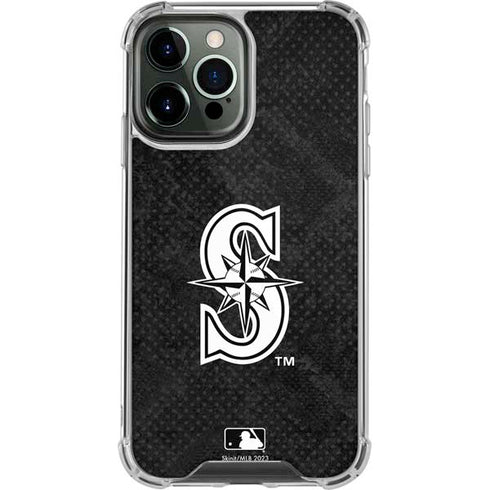 MLB Seattle Mariners Dark Wash iPhone 14 Pro Max Clear Case