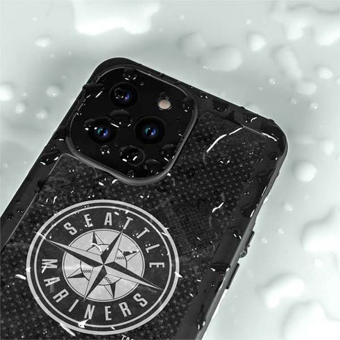 MLB Seattle Mariners Dark Wash iPhone 14 Pro Waterproof Case