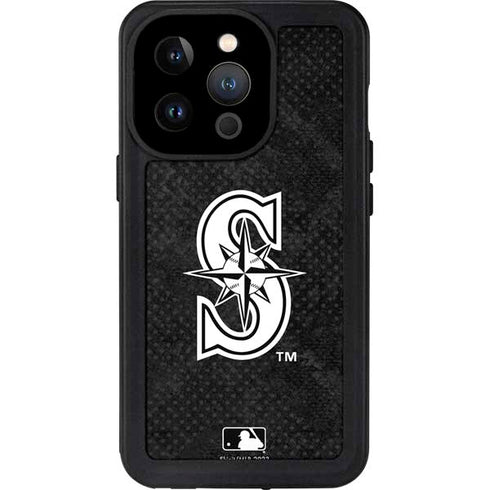MLB Seattle Mariners Dark Wash iPhone 14 Pro Waterproof Case