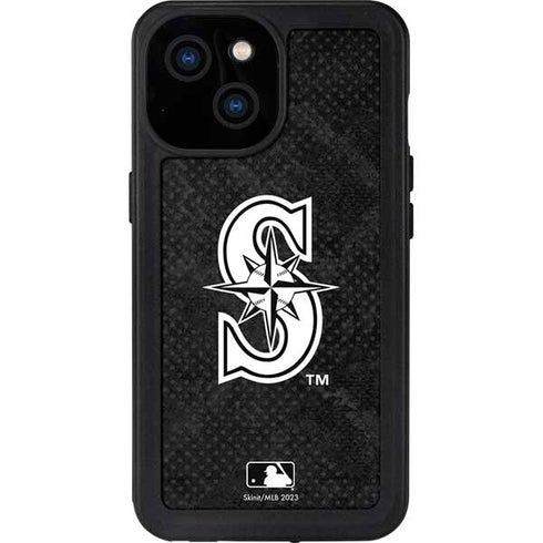MLB Seattle Mariners Dark Wash iPhone 15 Waterproof Case