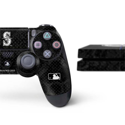 MLB Seattle Mariners Dark Wash PS4 Console and Controller Bundle Skin