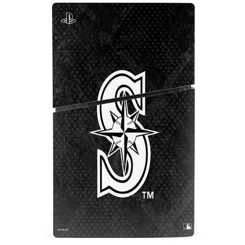 MLB Seattle Mariners Dark Wash PS5 Slim Disk Bundle Skin