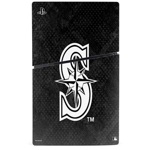 MLB Seattle Mariners Dark Wash PS5 Slim Disk Console Skin