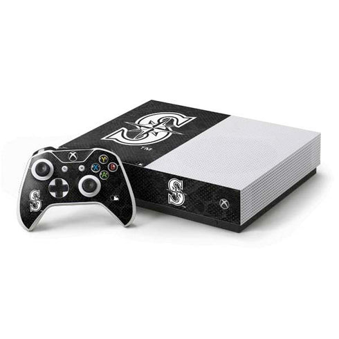 MLB Seattle Mariners Dark Wash Xbox One S All-Digital Edition Bundle Skin