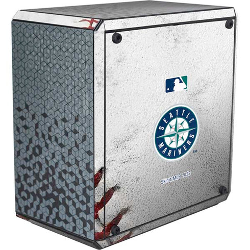 MLB Seattle Mariners Game Ball Cooler Master MasterBox Q300L Mini Tower Skin