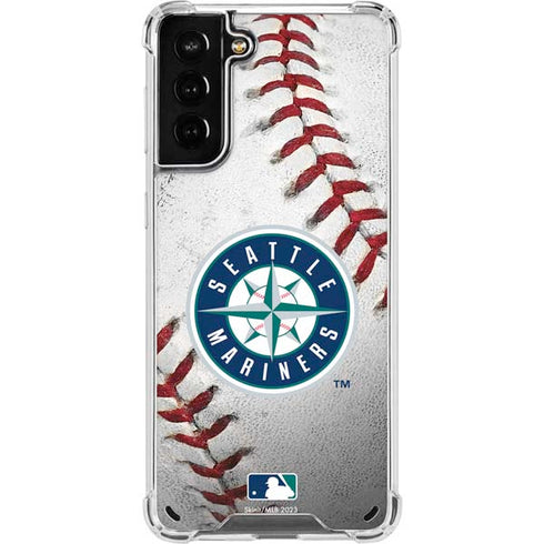 MLB Seattle Mariners Game Ball Galaxy S21 Plus 5G Clear Case
