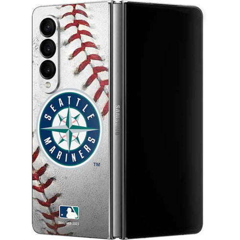 MLB Seattle Mariners Game Ball Galaxy Z Fold4 5G Skin