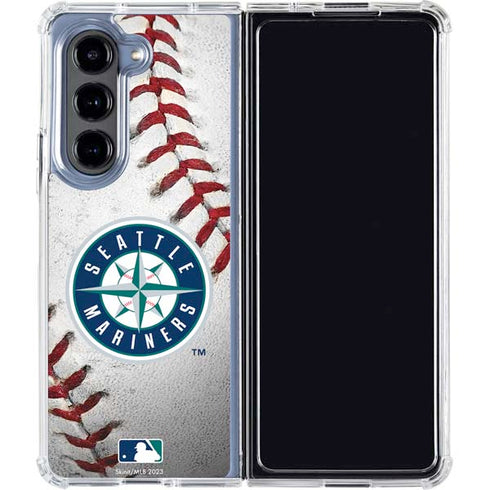 MLB Seattle Mariners Game Ball Galaxy Z Fold5 5G Clear Case