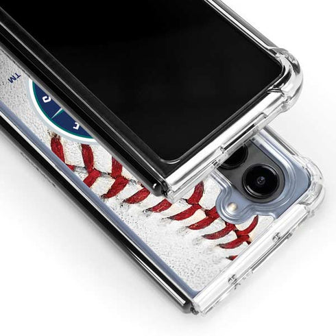 MLB Seattle Mariners Game Ball Galaxy Z Fold5 5G Clear Case