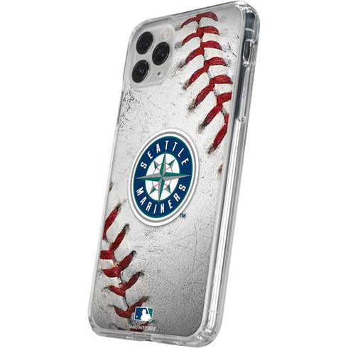 MLB Seattle Mariners Game Ball iPhone 11 Pro Clear Case