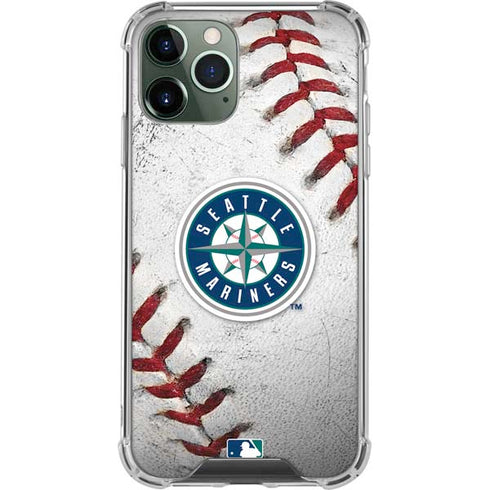MLB Seattle Mariners Game Ball iPhone 11 Pro Max Clear Case