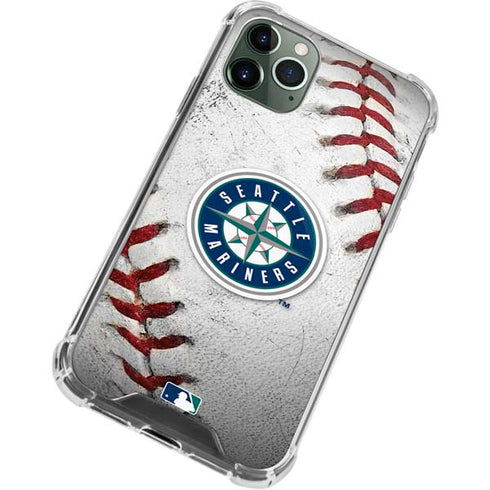 MLB Seattle Mariners Game Ball iPhone 11 Pro Max Clear Case