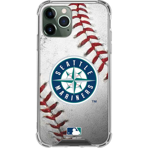 MLB Seattle Mariners Game Ball iPhone 12 Pro Max Clear Case
