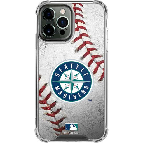 MLB Seattle Mariners Game Ball iPhone 13 Pro Max Clear Case