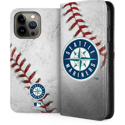 MLB Seattle Mariners Game Ball iPhone 13 Pro Max Folio Case