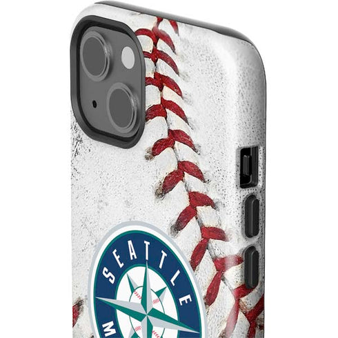 MLB Seattle Mariners Game Ball iPhone 15 Plus Impact Case
