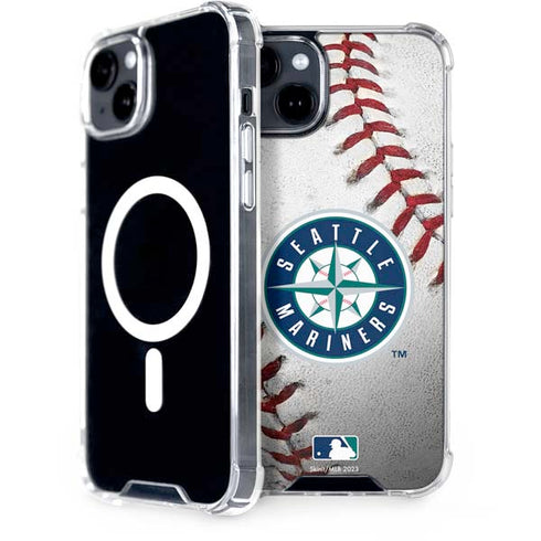 MLB Seattle Mariners Game Ball iPhone 15 Plus MagSafe Case