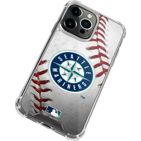 MLB Seattle Mariners Game Ball iPhone 15 Pro Clear Case