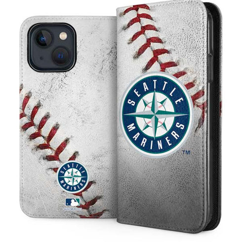 MLB Seattle Mariners Game Ball iPhone 15 Plus Folio Case