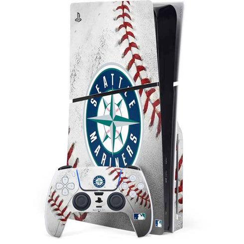 MLB Seattle Mariners Game Ball PS5 Slim Disk Bundle Skin