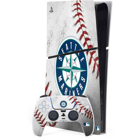 MLB Seattle Mariners Game Ball PS5 Slim Digital Edition Console Skin