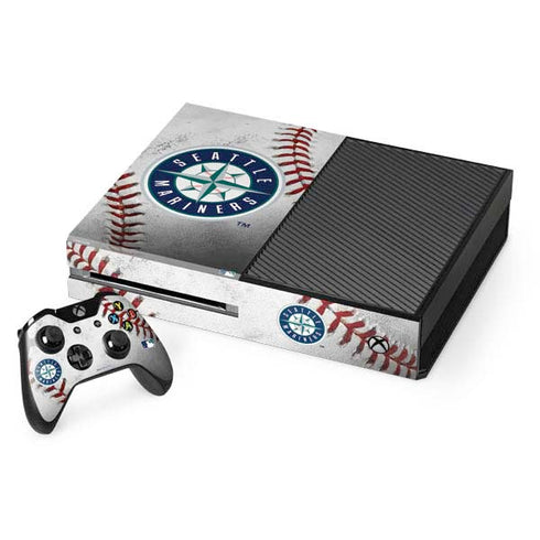 MLB Seattle Mariners Game Ball Xbox One Console and Controller Bundle Skin