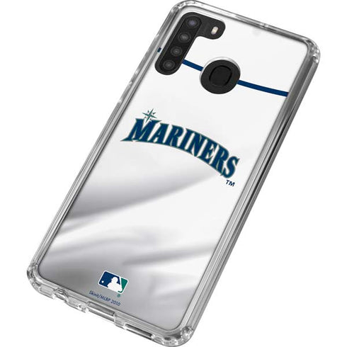 MLB Seattle Mariners Home Jersey Galaxy A21 Clear Case