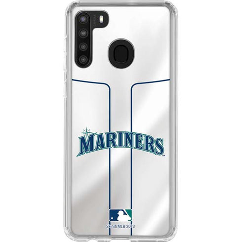 MLB Seattle Mariners Home Jersey Galaxy A21 Clear Case