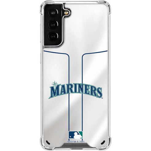 MLB Seattle Mariners Home Jersey Galaxy S21 Plus 5G Clear Case