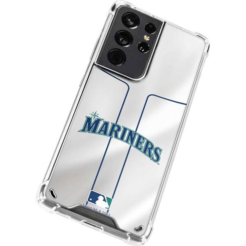 MLB Seattle Mariners Home Jersey Galaxy S21 Ultra 5G Clear Case