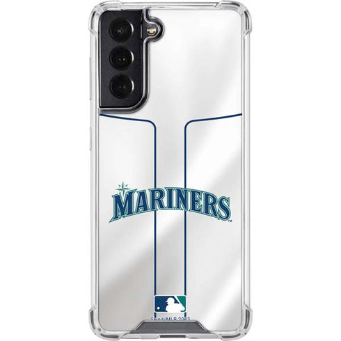 MLB Seattle Mariners Home Jersey Galaxy S22 Clear Case