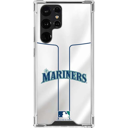 MLB Seattle Mariners Home Jersey Galaxy S22 Ultra Clear Case