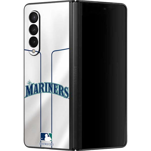 MLB Seattle Mariners Home Jersey Galaxy Z Fold3 5G Skin