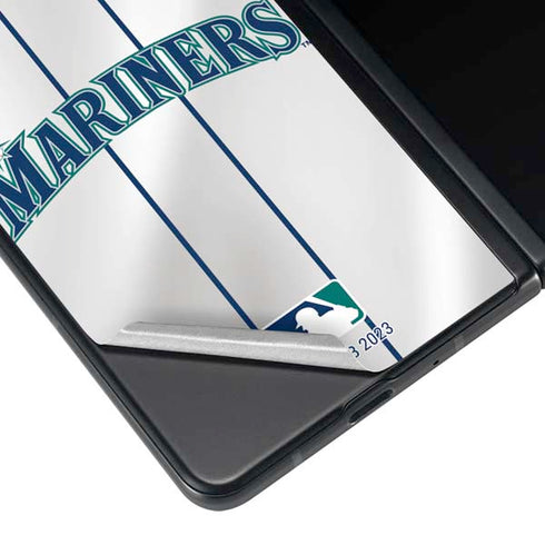MLB Seattle Mariners Home Jersey Galaxy Z Fold3 5G Skin