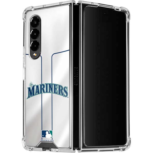 MLB Seattle Mariners Home Jersey Galaxy Z Fold4 5G Clear Case