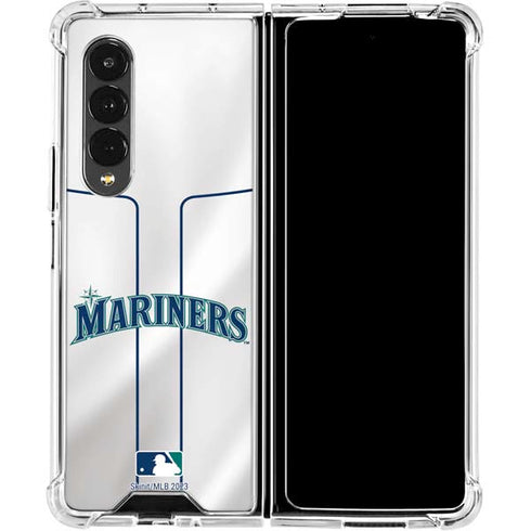 MLB Seattle Mariners Home Jersey Galaxy Z Fold4 5G Clear Case
