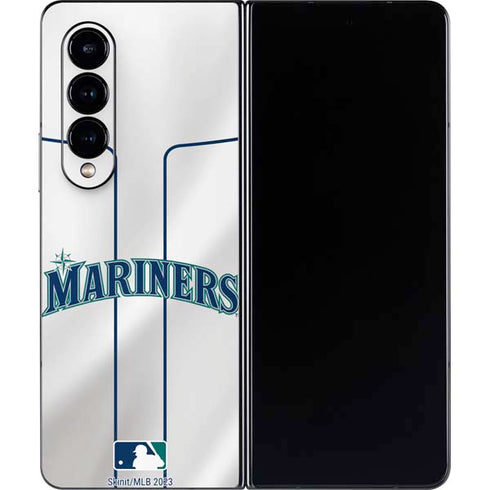 MLB Seattle Mariners Home Jersey Galaxy Z Fold4 5G Skin
