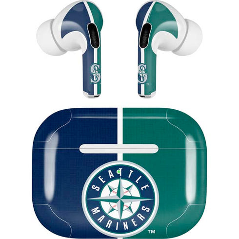 MLB Seattle Mariners Split AirPods Pro 2nd Gen Skin