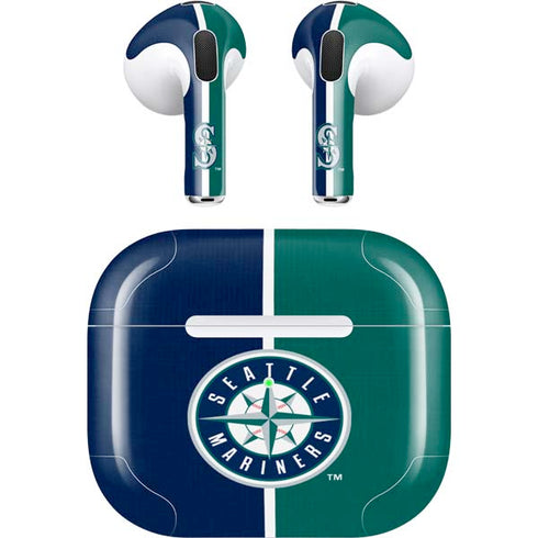 MLB Seattle Mariners Split Apple AirPods (3rd Gen 2021) Skin