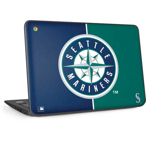 MLB Seattle Mariners Split HP Chromebook Skin