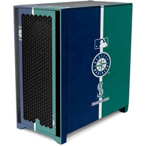 MLB Seattle Mariners Split Corsair 4000D Tempered Glass Mid-Tower ATX Case Skin