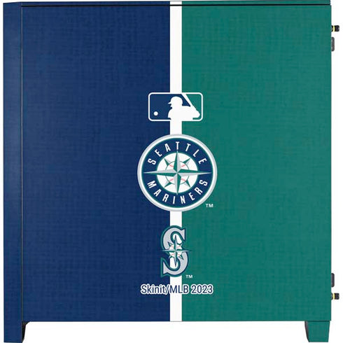 MLB Seattle Mariners Split Corsair 4000D Tempered Glass Mid-Tower ATX Case Skin