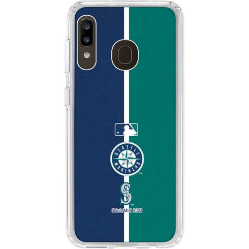 MLB Seattle Mariners Split Galaxy A20 Clear Case
