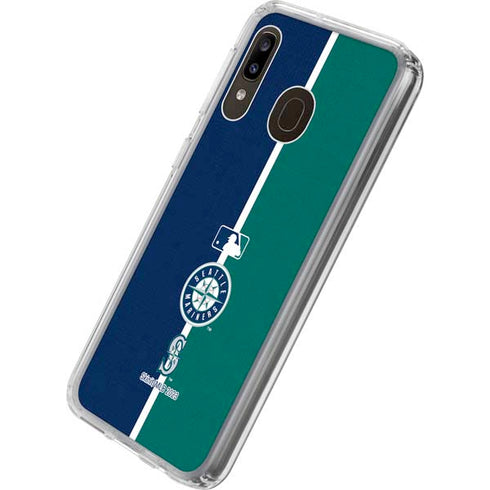 MLB Seattle Mariners Split Galaxy A20 Clear Case