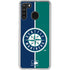 MLB Seattle Mariners Split Galaxy A21 Clear Case
